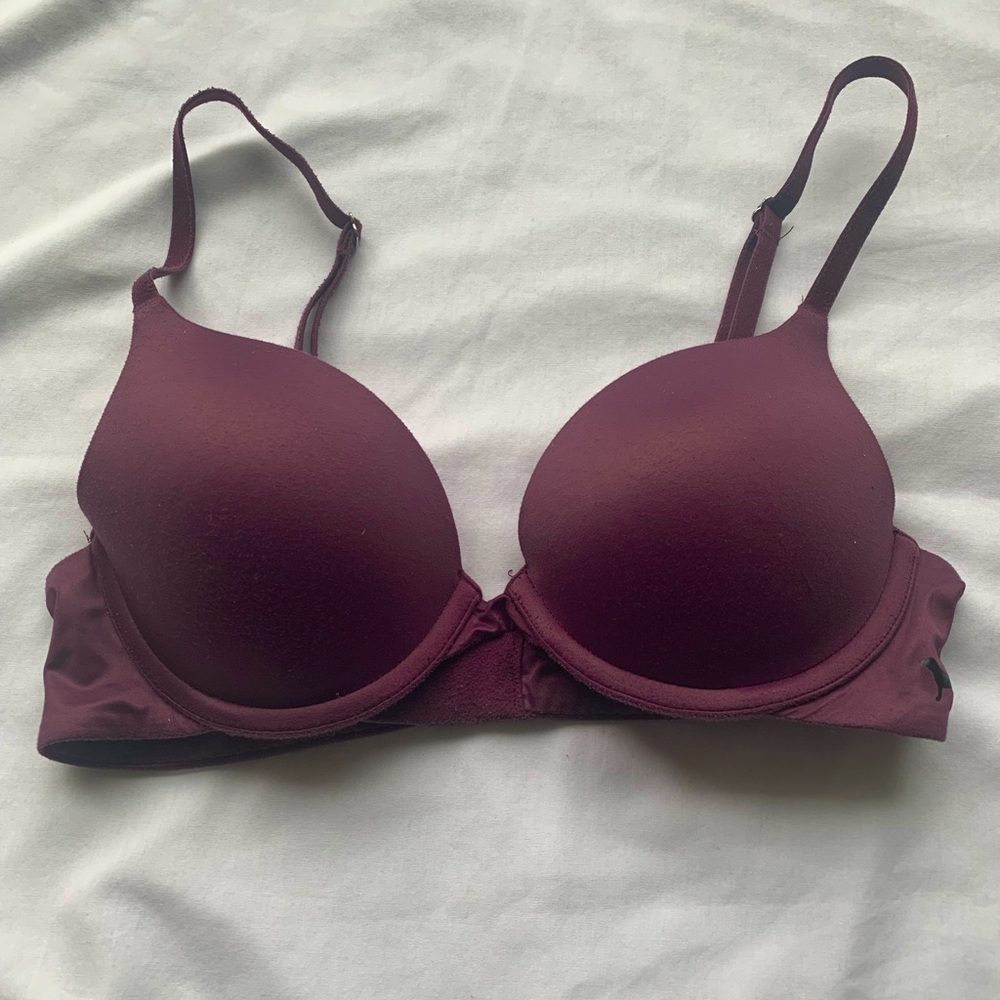 Victoria's Secret Pink Plum Purple Campus Lightly Lined Bra